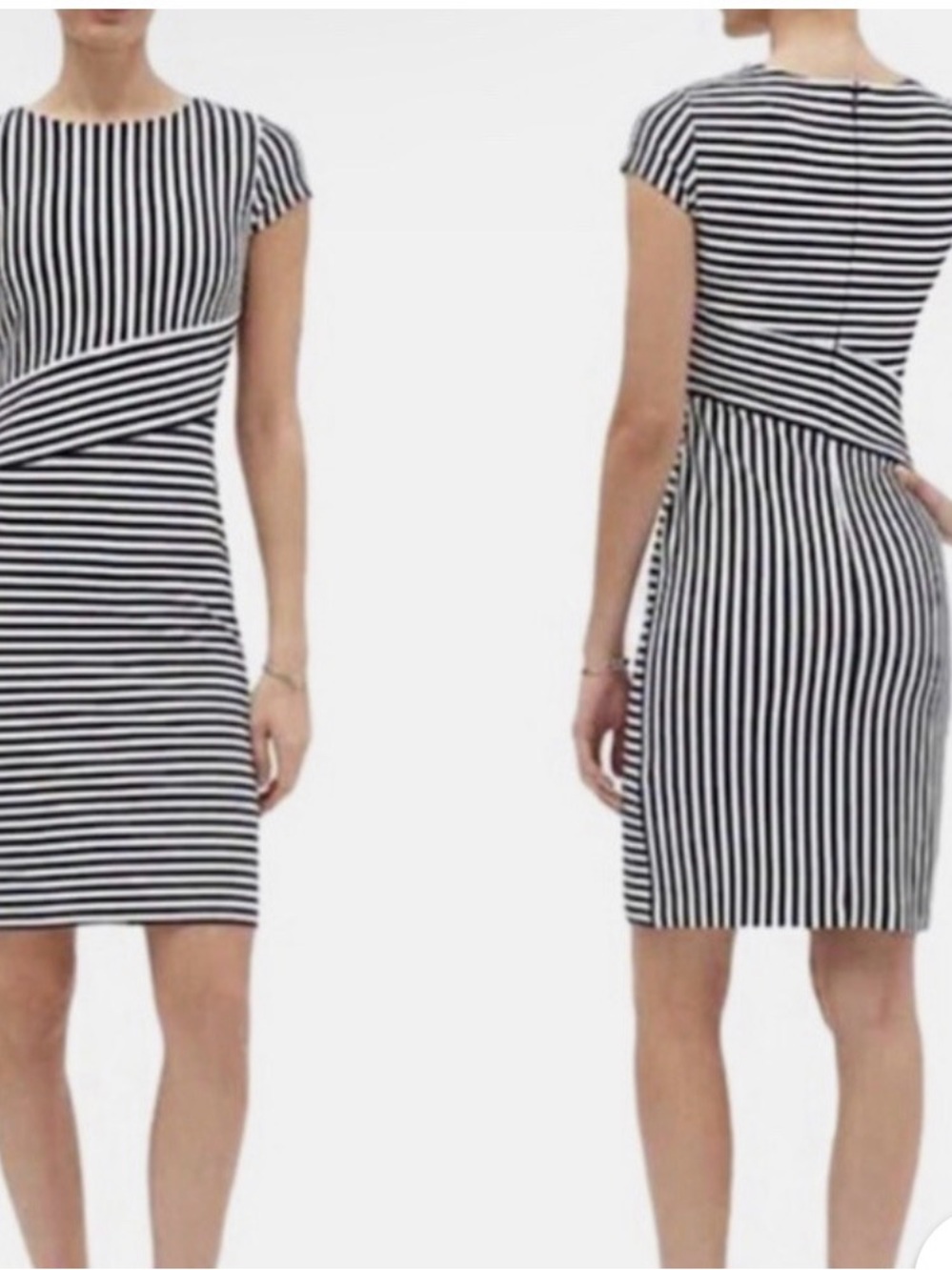 Banana Republic Soft Body Skimming Silhouette Dress Dark Navy